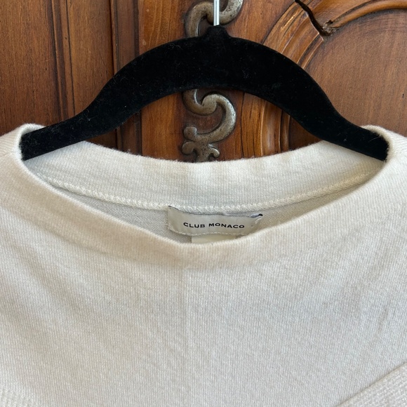 Club Monaco Ivory Sleeveless Crew Neck Sweater with Geometric Knit - L - Picture 9 of 10
